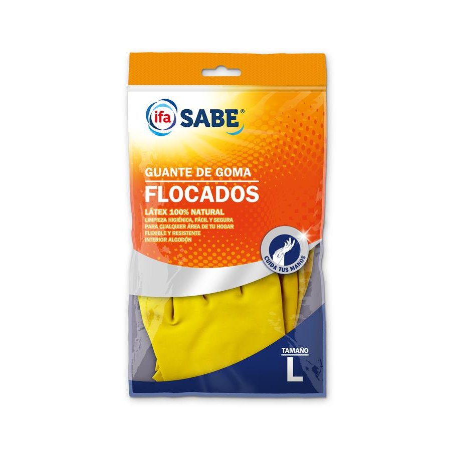 Guantes goma flocados IFA SABE talla grande