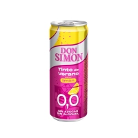 Tinto de verán DON SIMON limón 0,0% lata 33 cl