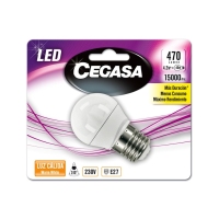 Lámpara CEGASA LED esférica 4,2W E27 cálida 1 unidad 323785