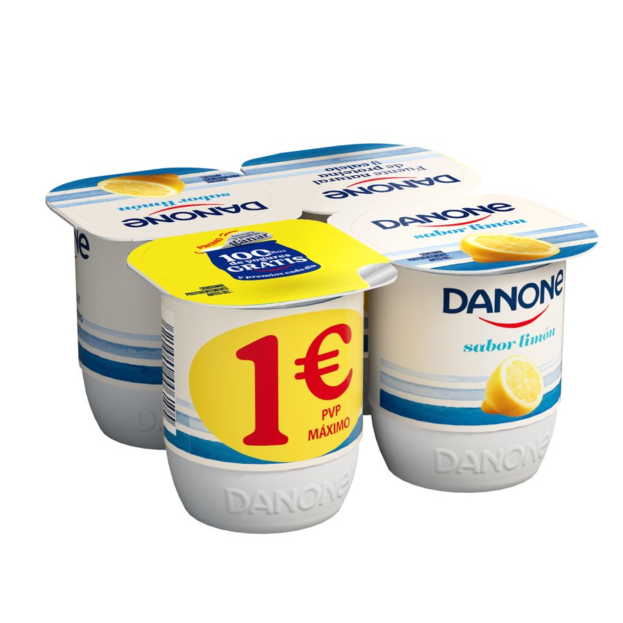 Yogur DANONE sabor limón pack 4x120 g