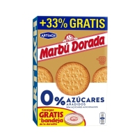 Galletas MARBU Dourada 0% azucres caixa 300 g + 33% de balde