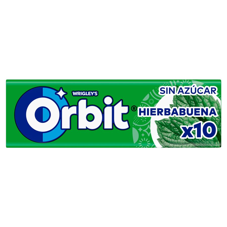 Chicle ORBIT hierbabuena sin azúcar gragea unitario
