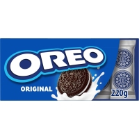 Galletas recheas crema OREO orixinal caixa 220 g