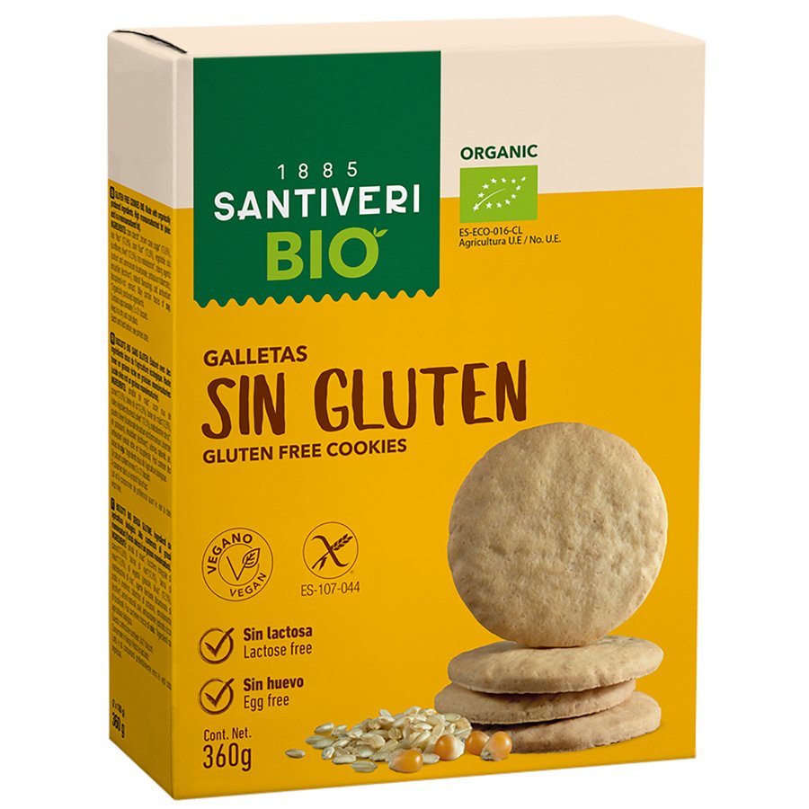 Galletas Digestive SANTIVERI Bio sin gluten 360 g