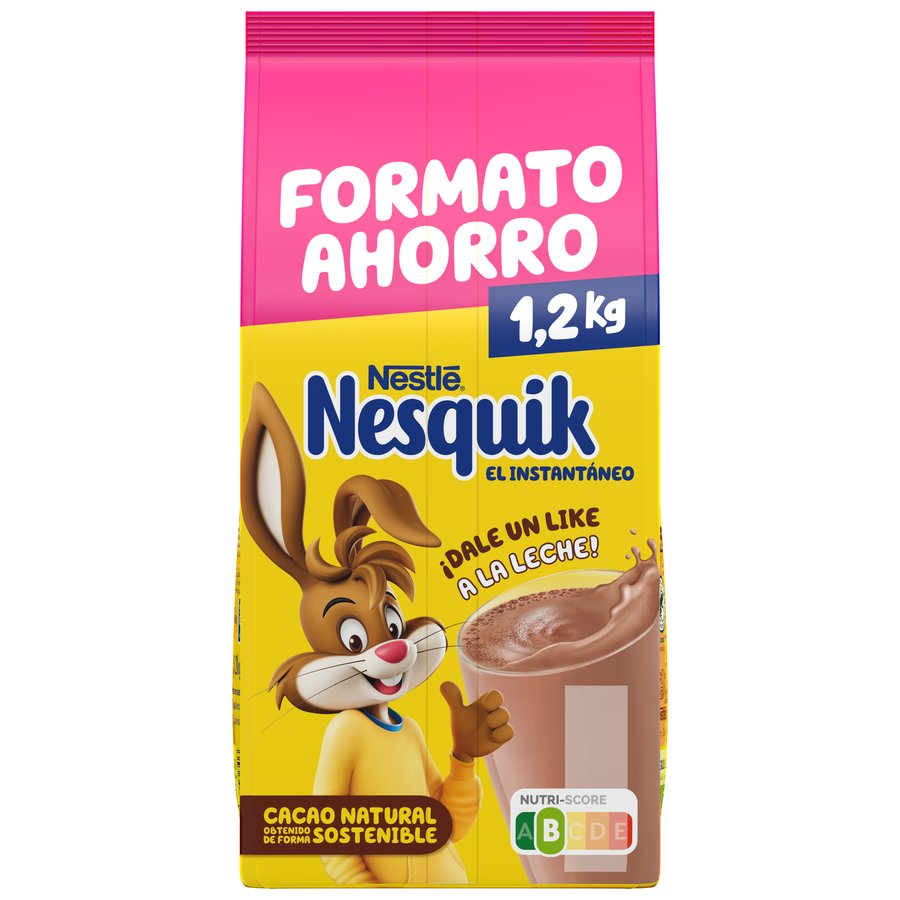 Cacao soluble NESTLE NESQUIK bolsa 1,2 kg