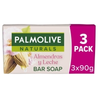 Jabón PALMOLIVE Almendras y Leche pastilla pack 3x90 g