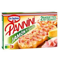 Panninis conxelados DR.OETKER xamón e queixo 250 g