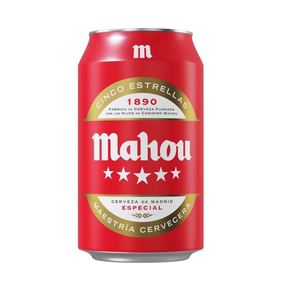 Cerveza MAHOU 5 estrellas lata 33 cl