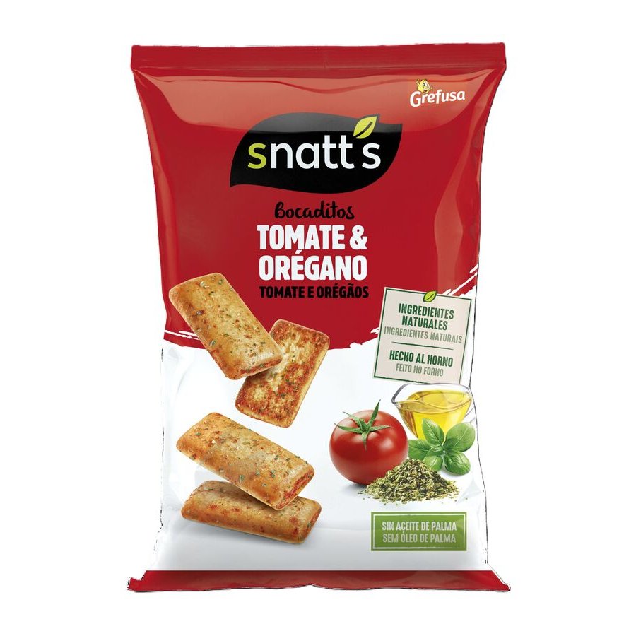 Bocaditos SNATTS tomate y oregano 110 g