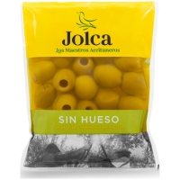 Aceituna verde manzanilla sin hueso JOLCA bolsa 75 g pne.