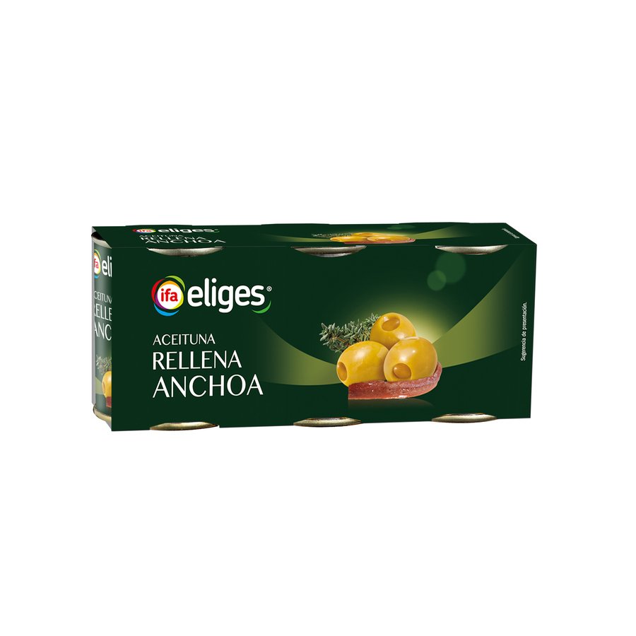 Aceituna rellena de anchoa IFA ELIGES lata 3x50 g pne.