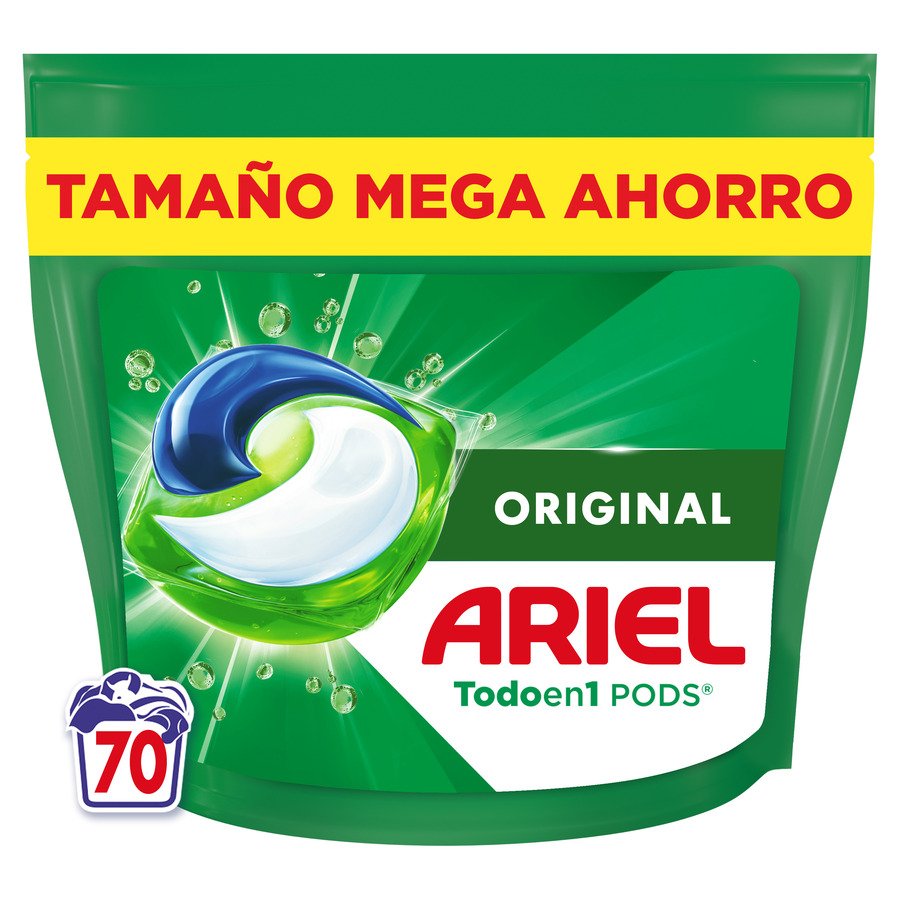 Detergente caps ARIEL Pods Original 70 unidades