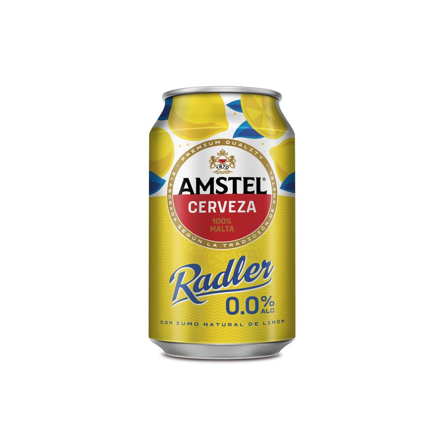 Cerveza AMSTEL Radler limón 0,0% lata 33 cl