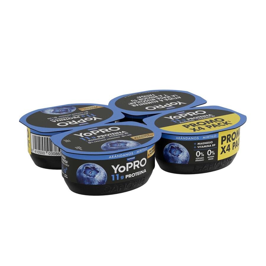 Leche fermentada DANONE YOPRO arándanos 4x120 g