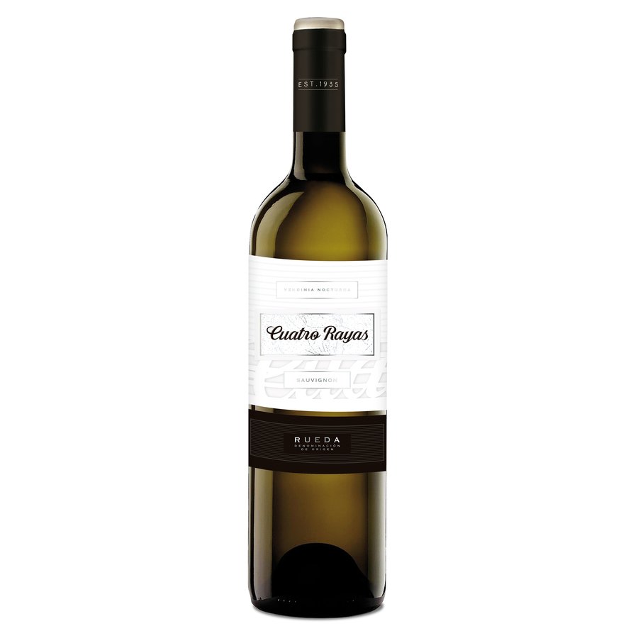 Vino blanco D.O.Rueda CUATRO RAYAS sauvignon blanc botella 75 cl