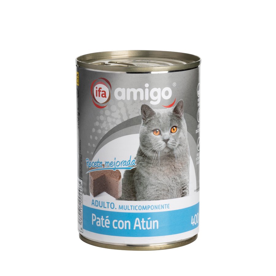 Alimento gato paté atún IFA AMIGO lata 400 g