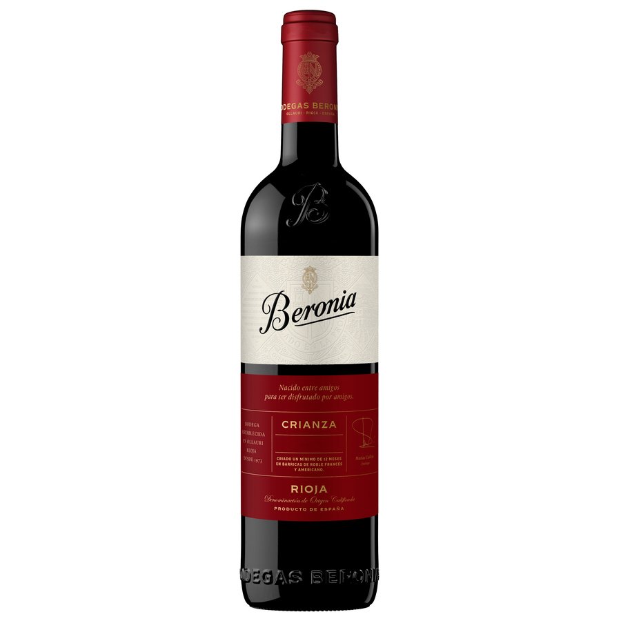 Vino tinto D.O.Ca.Rioja BERONIA Crianza botella 75 cl
