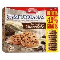 Galletas CUETARA CAMPURRIANAS con trozos de chocolate 350 g