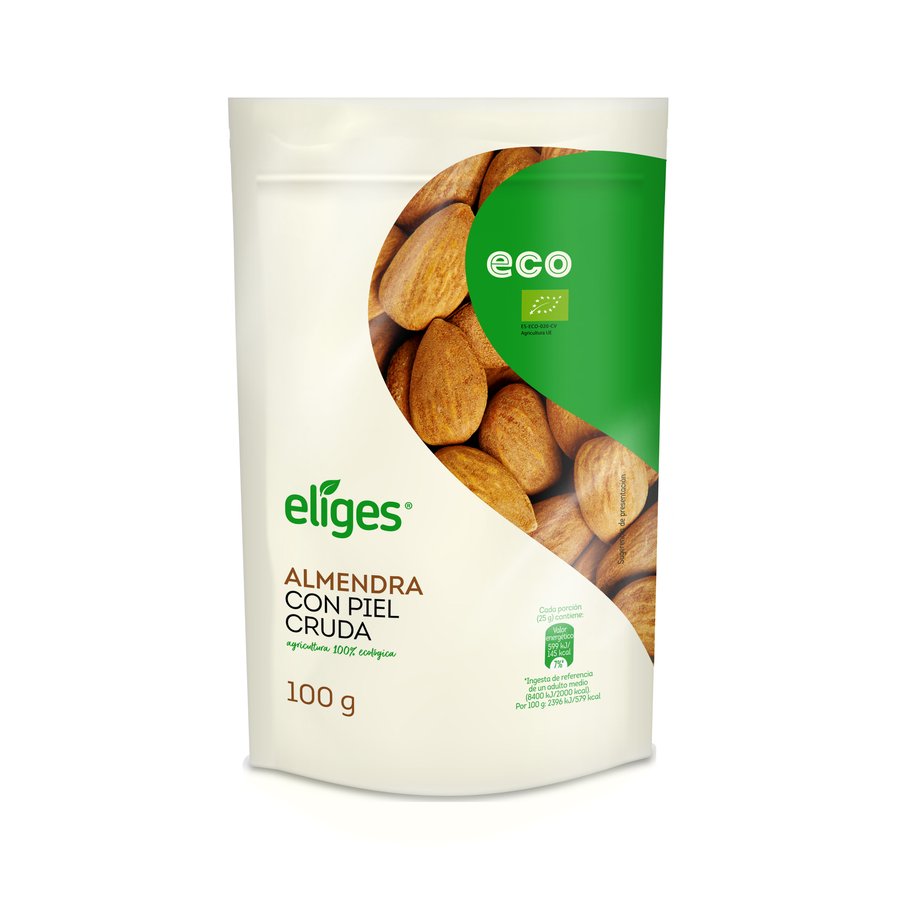 Almendra cruda con piel ECO ELIGES 100 g