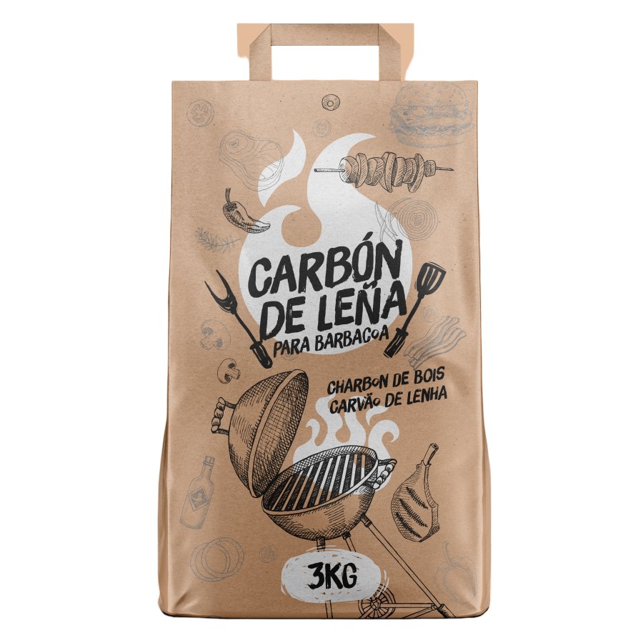 Carbón leña para barbacoa 3 kg