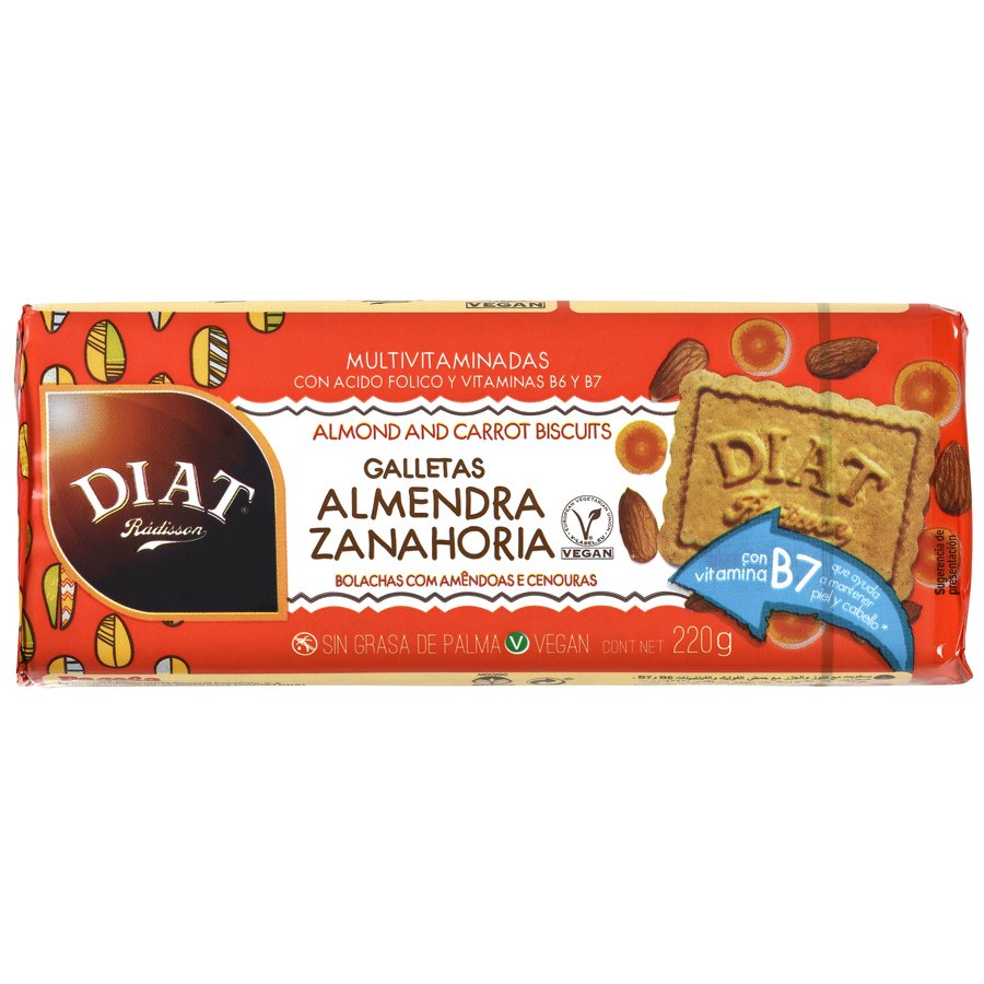 Galletas con almendra y zanahoria DIAT RADISSON 220 g