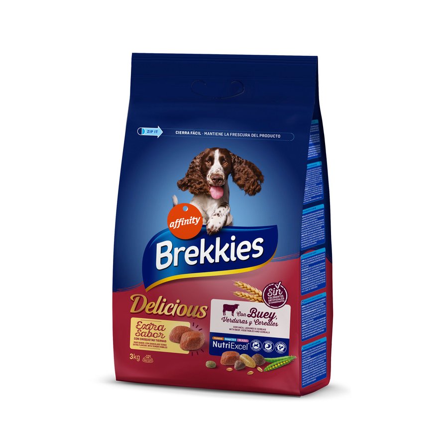 Alimento perro BREKKIES Delicious buey 3 kg