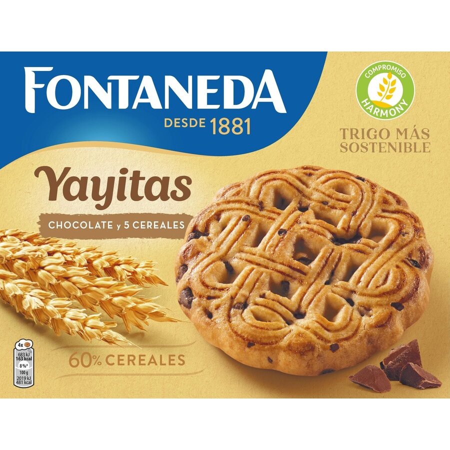Galletas FONTANEDA Yayitas chocolate 5 cereales 600 g