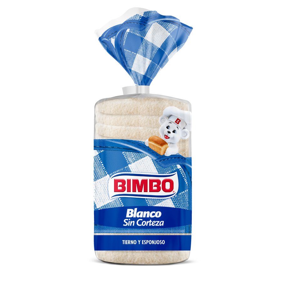 Pan de molde BIMBO blanco sin corteza 450 g