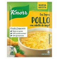 Sopa pollo con cabello de angel KNORR sobre 68 g