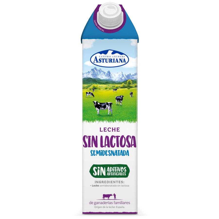 Imagen de Leche sin lactosa semidesnatada C.L.ASTURIANA 1 l