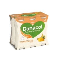Leche fermentada líquida DANACOL DANONE tropical pack 6x100 g