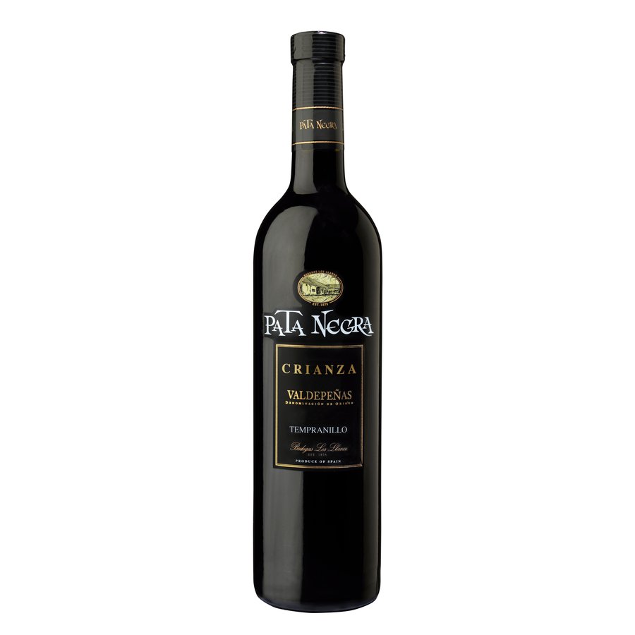 Vino tinto D.O.Valdepeñas PATA NEGRA Crianza botella 75 cl