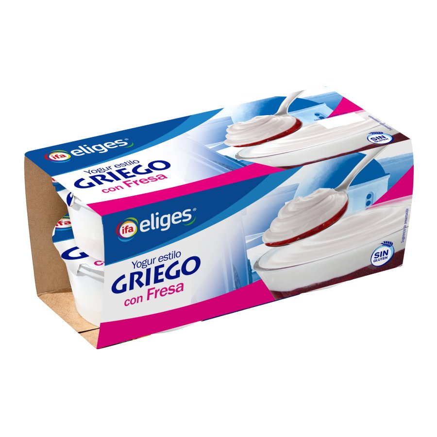 Yogur griego IFA ELIGES capa de fresa 4X125 g