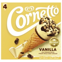 Xeado cono FRIGO CORNETTO vainilla 4 unidades 240 g