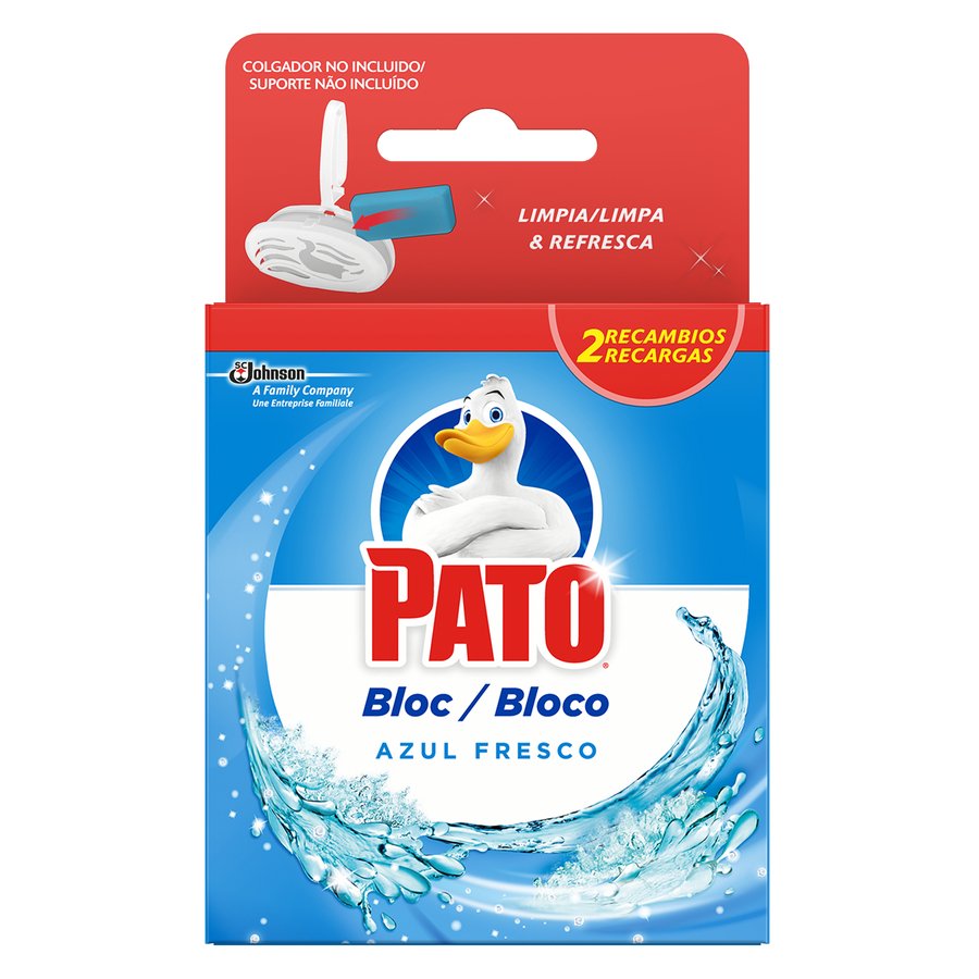 Limpia inodoro PATO-bloc recambio azul 2x40 g