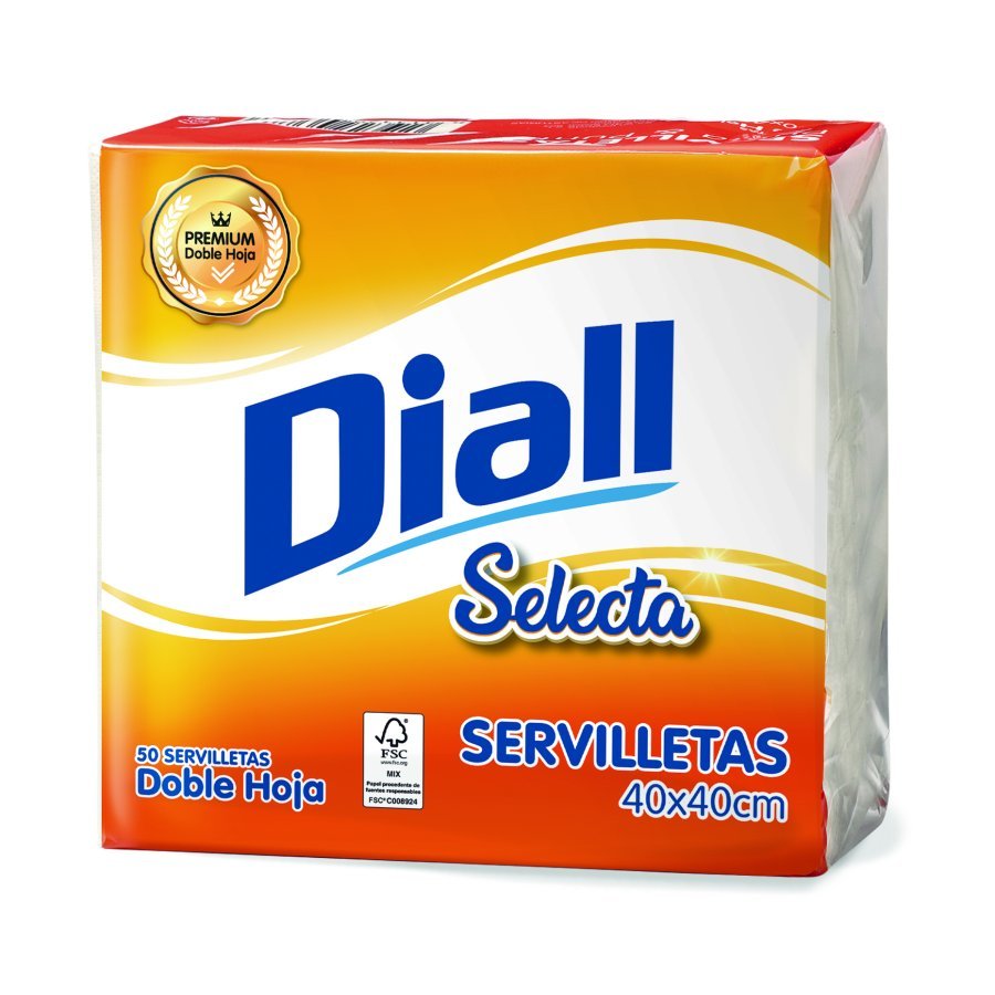 Servilletas 40x40 p.punta doble hoja 50 unidades