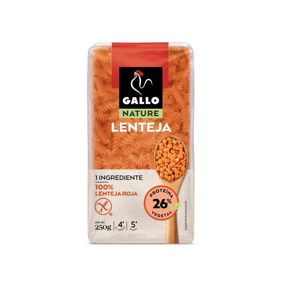 Hélices GALLO Nature lenteja 250 g
