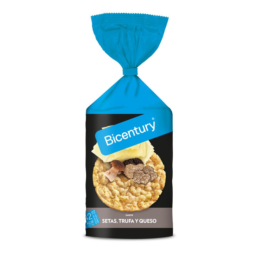 Tortitas de maíz BICENTURY setas trufa y queso 124 g