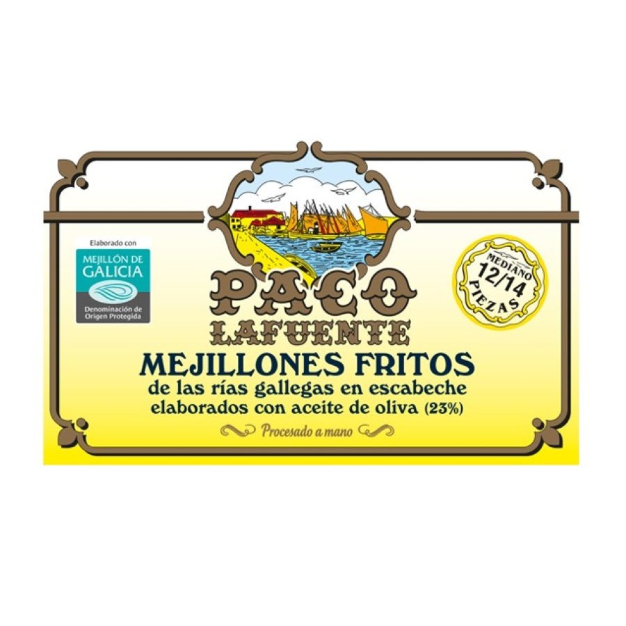 Mejillones PACO LAFUENTE en escabeche 12/14 115 g