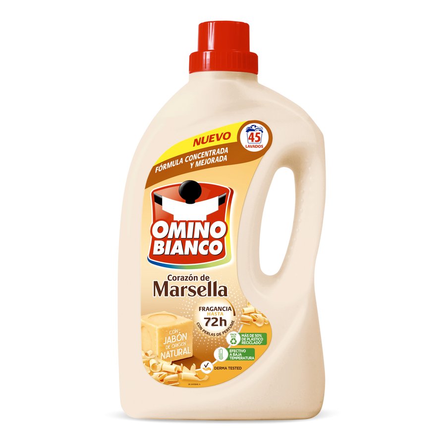 Detergente liquido OMINO BIANCO marsella 45 lavados