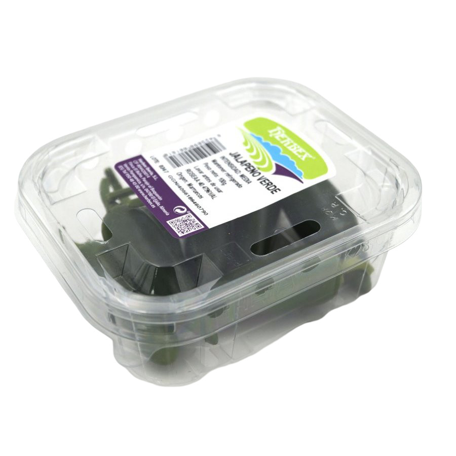 Jalapeño categoría 1ª calibre 5/10 cm bandeja 100 g