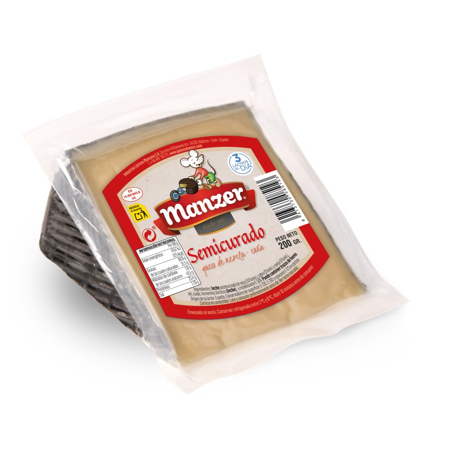 Queso semicurado MANZER cuña 200 g