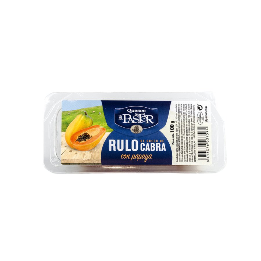 Queso rulo de cabra EL PASTOR con papaya 100 g