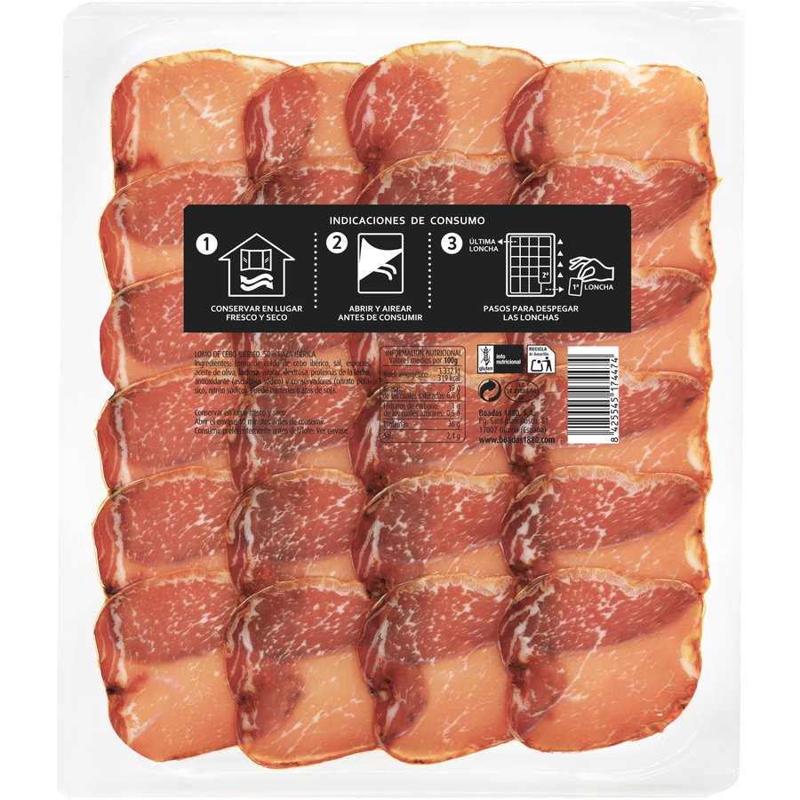 Lomo ibérico BOADAS 50% raza ibérica 90 g