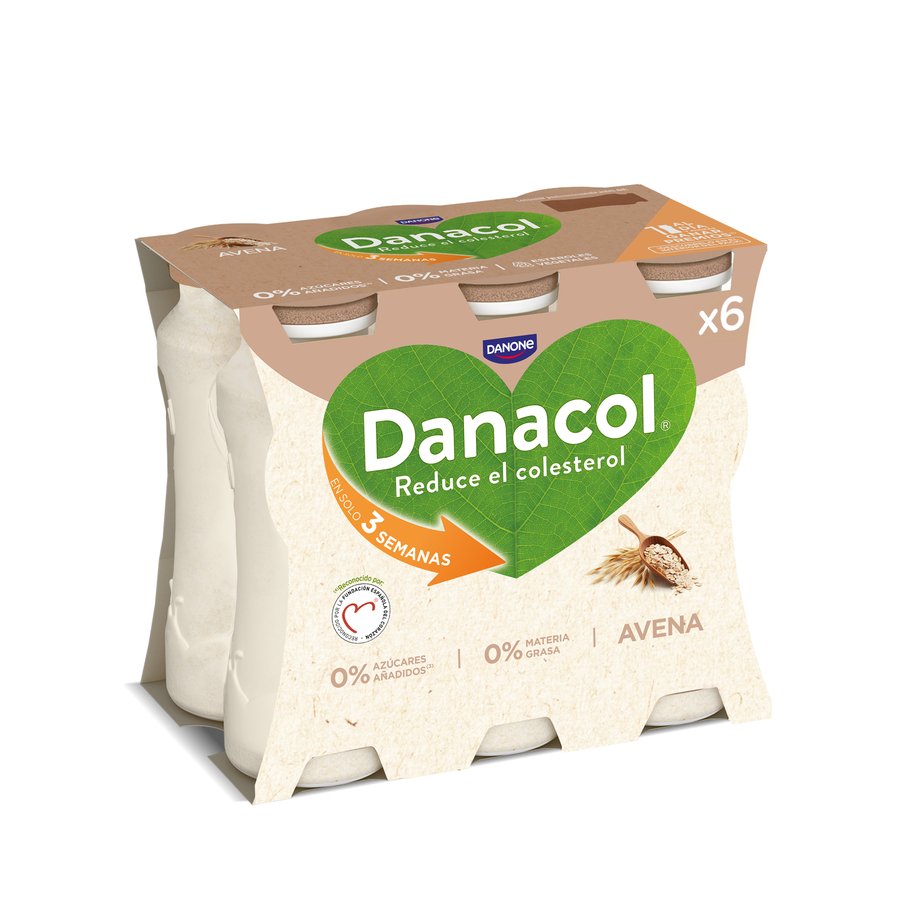 Leche fermentada líquida DANACOL DANONE avena pack 6x100 g
