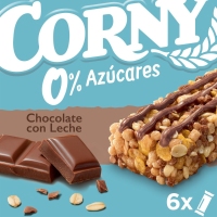Barritas de cereales CORNY muesly 0% azúcar chocolate 6 x 20 g