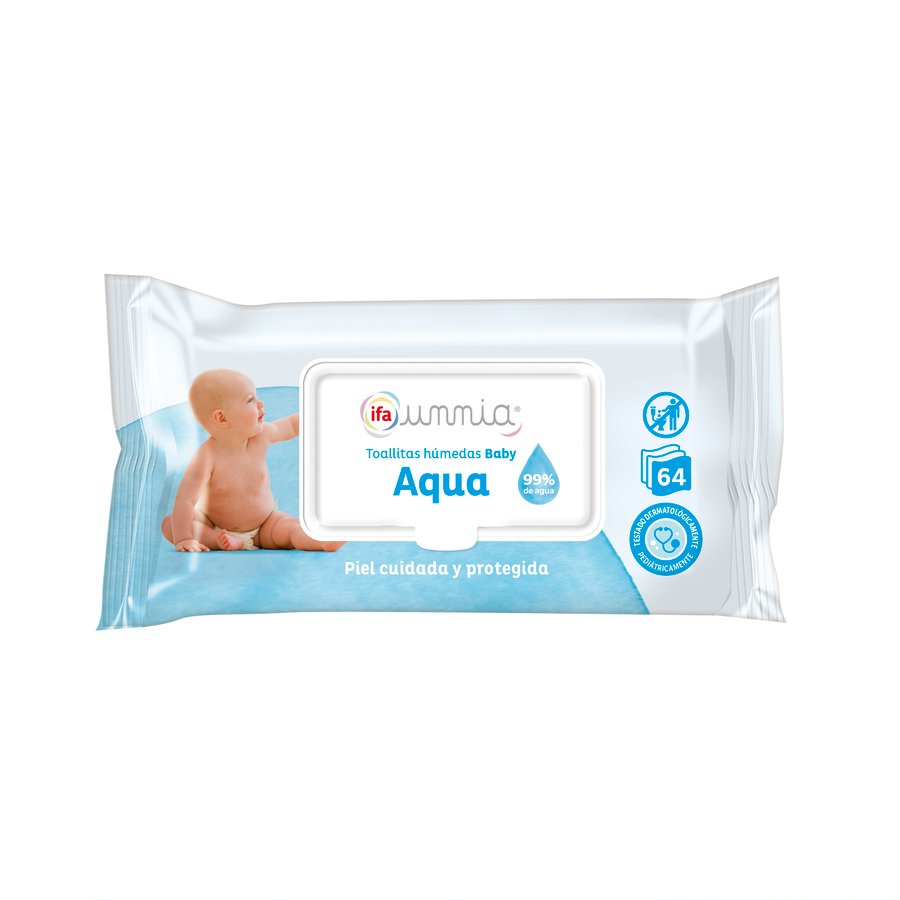 Toallitas húmedas baby aqua IFA UNNIA 64 unidades