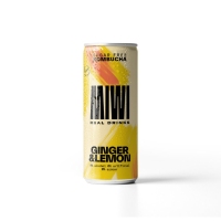 Kombucha MIWI Ginger Lemon lata 250 ml