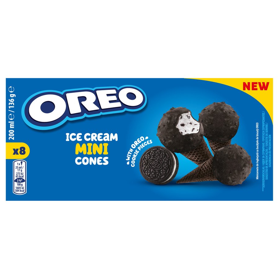 Helado cono mini OREO 8 unidades 140 g