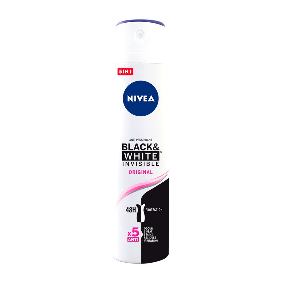 Desodorante NIVEA invisible B&W clear spray 200 ml